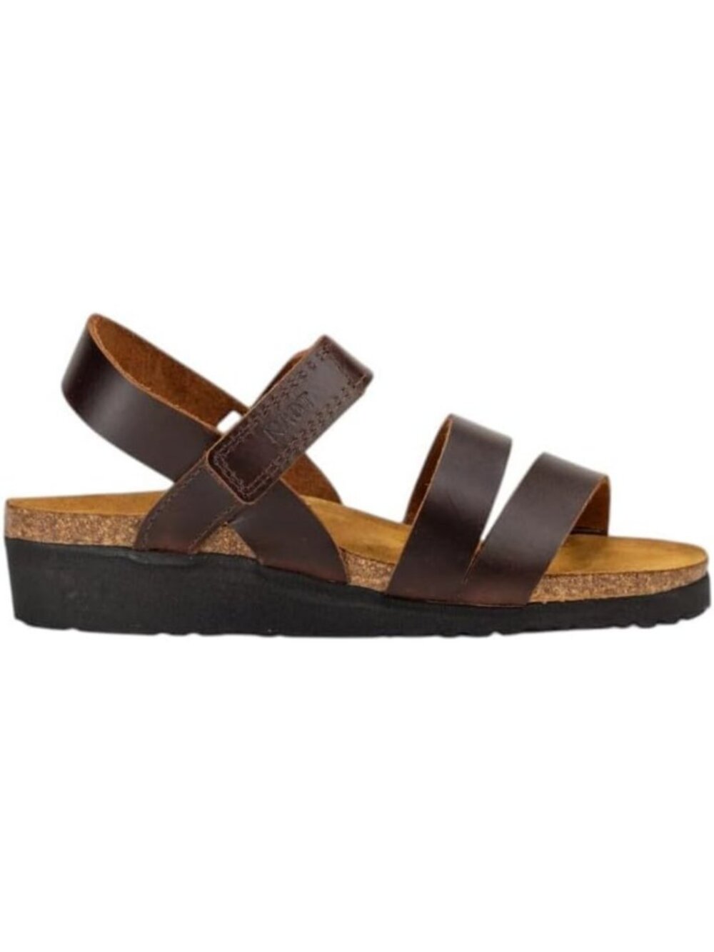 Supportive 3-Strap Women's Sandals - Comfortable Cork Footbed, Arch Support